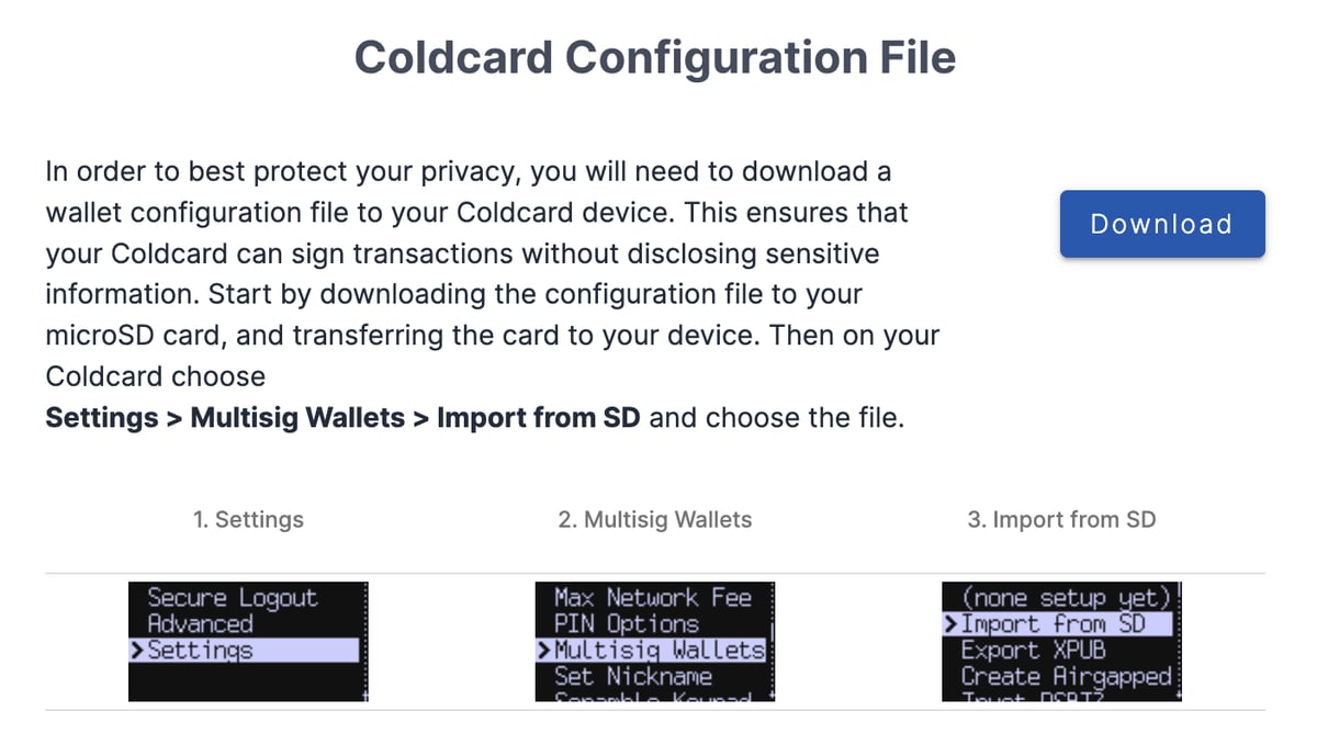 Coldcard Configuration File